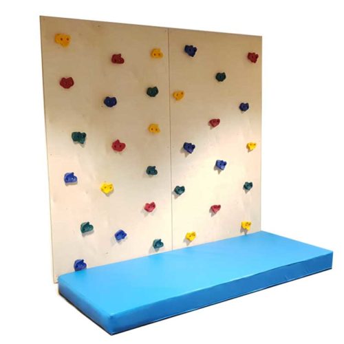2 Panel Climbing Wall with Safety Mats
