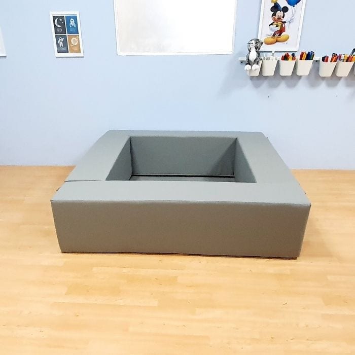 Square Ball Pit in Grey