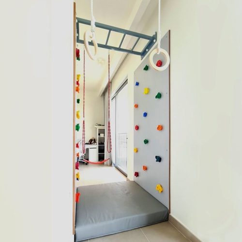 PARRALEL CLIMBING WALL WITH MONKEY BARS