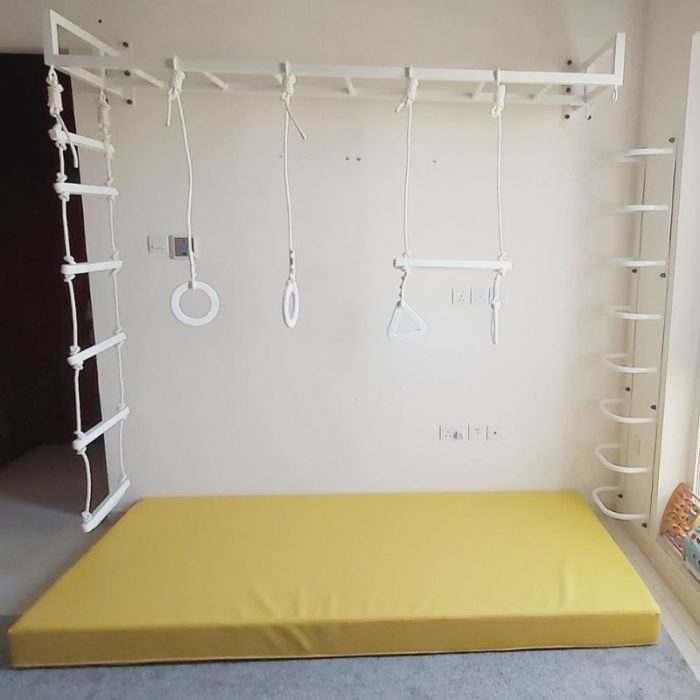 MONKEY BARS WITH LADDER & SAFETY MAT