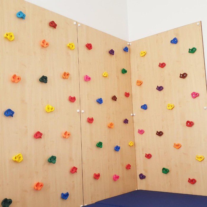 Corner Climbing Wall with Safety Mat – 3 panels