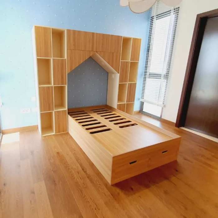 Bed-With-Shelf